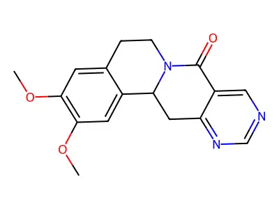 10,11-dimethoxy-7,8,12b,13-tetrahydro-5H-1,3,6-triazatetraphen-5-one structure