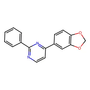 4-(1,3-Benzodioxol-5-yl)-2-phenylpyrimidine structure