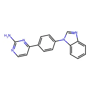 4-[4-(1H-1,3-benzimidazol-1-yl)phenyl]-2-pyrimidinylamine structure