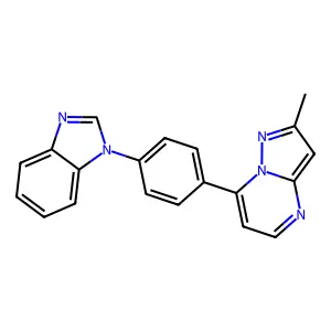 7-[4-(1H-1,3-benzimidazol-1-yl)phenyl]-2-methylpyrazolo[1,5-a]pyrimidine structure