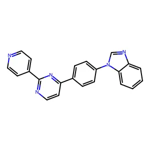 1-{4-[2-(4-pyridinyl)-4-pyrimidinyl]phenyl}-1H-1,3-benzimidazole structure