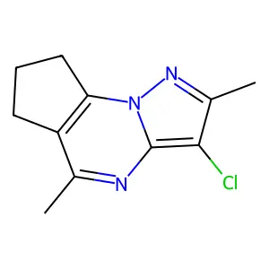 3-chloro-2,5-dimethyl-7,8-dihydro-6H-cyclopenta[e]pyrazolo[1,5-a]pyrimidine structure
