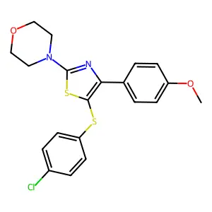 4-{5-[(4-Chlorophenyl)sulfanyl]-4-(4-methoxyphenyl)-1,3-thiazol-2-yl}morpholine structure