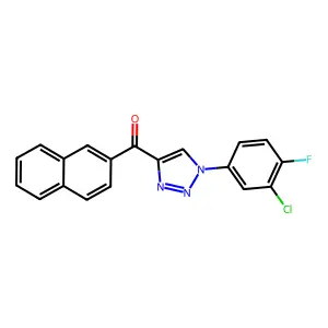 [1-(3-chloro-4-fluorophenyl)-1H-1,2,3-triazol-4-yl](2-naphthyl)methanone structure
