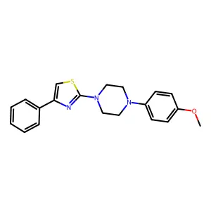 1-(4-Methoxyphenyl)-4-(4-phenyl-1,3-thiazol-2-yl)piperazine structure