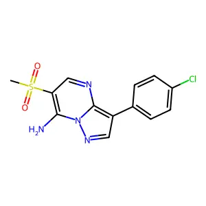 3-(4-Chlorophenyl)-6-(methylsulfonyl)pyrazolo[1,5-a]pyrimidin-7-amine structure