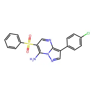 6-(Benzenesulfonyl)-3-(4-chlorophenyl)pyrazolo[1,5-a]pyrimidin-7-amine structure