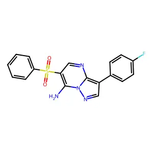 3-(4-Fluorophenyl)-6-(phenylsulfonyl)pyrazolo[1,5-a]pyrimidin-7-amine structure