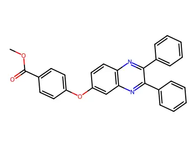 Methyl 4-(2,3-diphenylquinoxalin-6-yl)oxybenzoate structure
