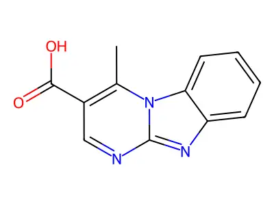 4-Methylpyrimido[1,2-a]benzimidazole-3-carboxylic acid structure