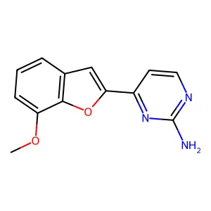4-(7-Methoxy-1-benzofuran-2-yl)-2-pyrimidinamine structure