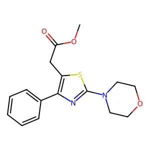 Methyl 2-(2-morpholino-4-phenyl-1,3-thiazol-5-yl)acetate structure