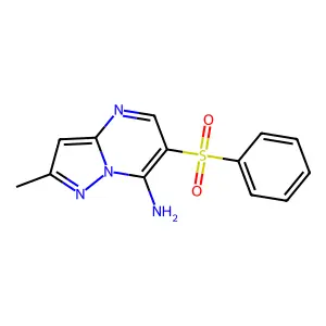 2-Methyl-6-(phenylsulfonyl)pyrazolo[1,5-a]pyrimidin-7-amine structure