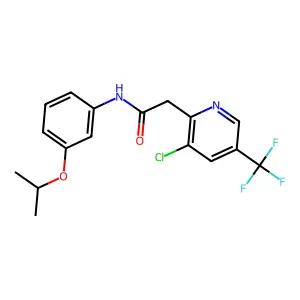2-[3-chloro-5-(trifluoromethyl)-2-pyridinyl]-N-(3-isopropoxyphenyl)acetamide structure