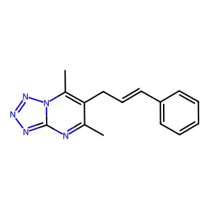 5,7-Dimethyl-6-(3-phenylprop-2-enyl)tetrazolo[1,5-a]pyrimidine structure