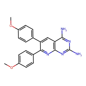 6,7-Bis(4-methoxyphenyl)pyrido[2,3-d]pyrimidine-2,4-diamine structure