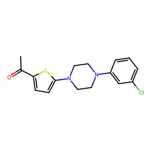 1-{5-[4-(3-Chlorophenyl)piperazino]-2-thienyl}-1-ethanone structure