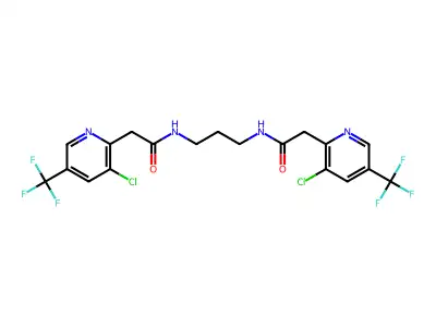 2-[3-chloro-5-(trifluoromethyl)pyridin-2-yl]-N-(3-{2-[3-chloro-5-(trifluoromethyl)pyridin-2-yl]acetamido}propyl)acetamide structure