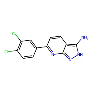 6-(3,4-dichlorophenyl)-2H-pyrazolo[3,4-b]pyridin-3-amine structure