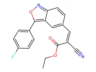 ethyl (Z)-2-cyano-3-[3-(4-fluorophenyl)-2,1-benzisoxazol-5-yl]-2-propenoate structure