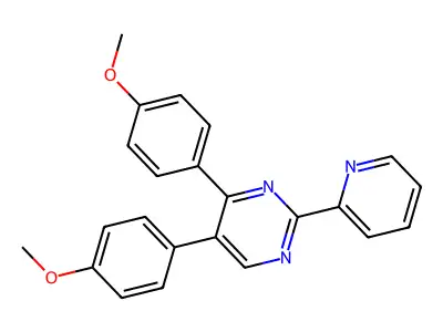 4-[4-(4-Methoxyphenyl)-2-(2-pyridinyl)-5-pyrimidinyl]phenyl methyl ether structure