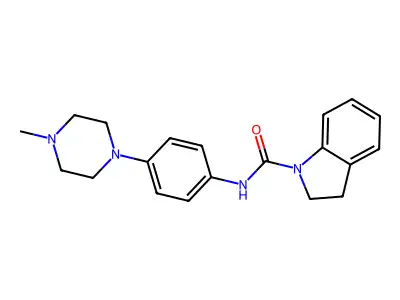 N-[4-(4-methylpiperazino)phenyl]-1-indolinecarboxamide structure