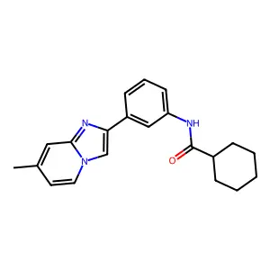 N-(3-{7-methylimidazo[1,2-a]pyridin-2-yl}phenyl)cyclohexanecarboxamide structure