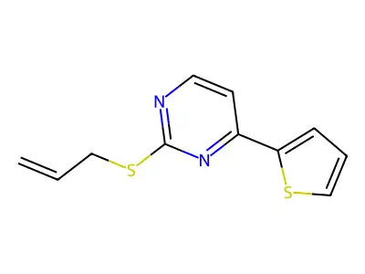 2-(Allylsulfanyl)-4-(2-thienyl)pyrimidine structure