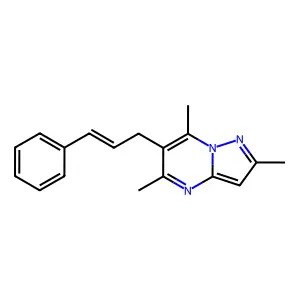 2,5,7-Trimethyl-6-(3-phenylprop-2-enyl)pyrazolo[1,5-a]pyrimidine structure