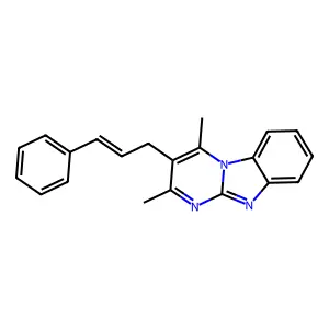 2,4-Dimethyl-3-(3-phenylprop-2-enyl)pyrimido[1,2-a]benzimidazole structure