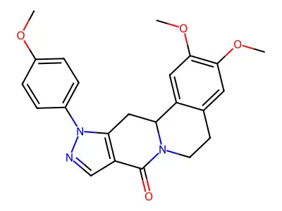 2,3-dimethoxy-11-(4-methoxyphenyl)-5,11,12,12a-tetrahydropyrazolo[3',4':4,5]pyrido[2,1-a]isoquinolin-8(6H)-one structure