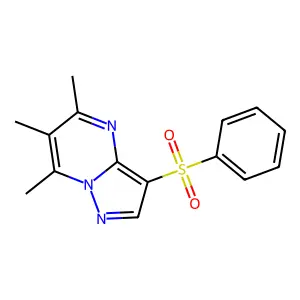 3-(Benzenesulfonyl)-5,6,7-trimethylpyrazolo[1,5-a]pyrimidine structure
