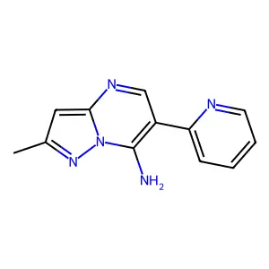 2-Methyl-6-(2-pyridinyl)pyrazolo[1,5-a]pyrimidin-7-amine structure