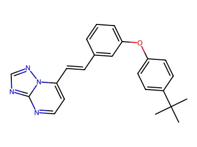 7-[2-[3-(4-Tert-butylphenoxy)phenyl]ethenyl]-[1,2,4]triazolo[1,5-a]pyrimidine structure