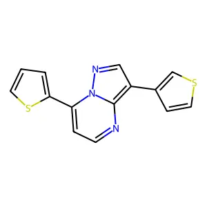 7-(2-Thienyl)-3-(3-thienyl)pyrazolo[1,5-a]pyrimidine structure