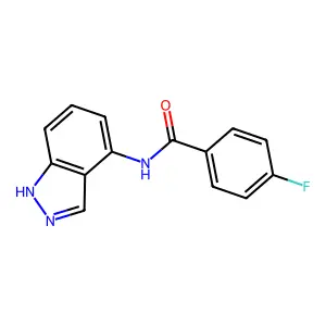 4-fluoro-N-(1H-indazol-4-yl)benzamide structure