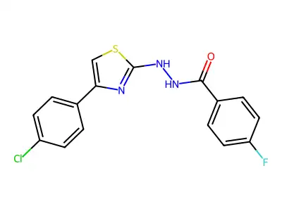 N'-[4-(4-chlorophenyl)-1,3-thiazol-2-yl]-4-fluorobenzohydrazide structure
