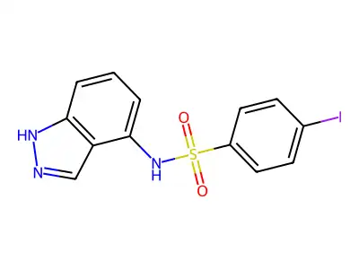 N-(1H-indazol-4-yl)-4-iodobenzenesulfonamide structure