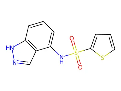 N-(1H-indazol-4-yl)thiophene-2-sulfonamide structure