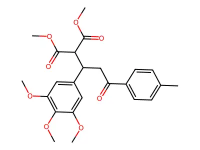 Dimethyl 2-[3-(4-methylphenyl)-3-oxo-1-(3,4,5-trimethoxyphenyl)propyl]malonate structure