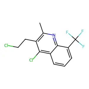 4-Chloro-3-(2-chloroethyl)-2-methyl-8-(trifluoromethyl)quinoline structure