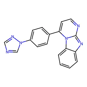 4-[4-(1H-1,2,4-triazol-1-yl)phenyl]pyrimido[1,2-a][1,3]benzimidazole structure
