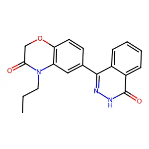 6-(4-oxo-3,4-dihydro-1-phthalazinyl)-4-propyl-2H-1,4-benzoxazin-3(4H)-one structure