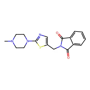2-[[2-(4-Methylpiperazin-1-yl)-1,3-thiazol-5-yl]methyl]isoindole-1,3-dione structure