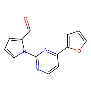 1-[4-(2-furyl)-2-pyrimidinyl]-1H-pyrrole-2-carbaldehyde structure