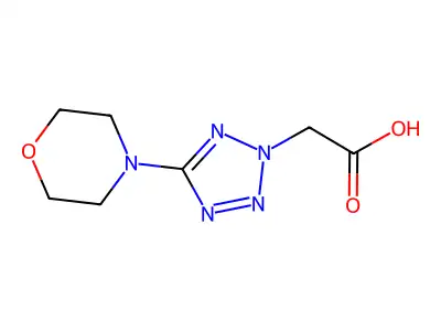 (5-Morpholin-4-yl-2H-tetrazol-2-yl)acetic acid structure