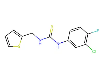 1-(3-Chloro-4-fluorophenyl)-3-(thiophen-2-ylmethyl)thiourea structure