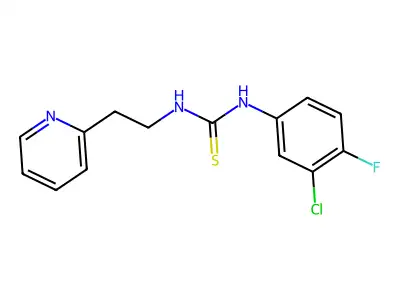 1-(3-Chloro-4-fluorophenyl)-3-(2-(pyridin-2-yl)ethyl)thiourea structure