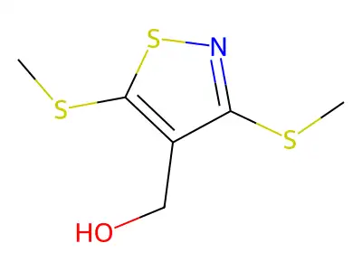 [3,5-Bis(methylsulfanyl)-1,2-thiazol-4-yl]methanol structure