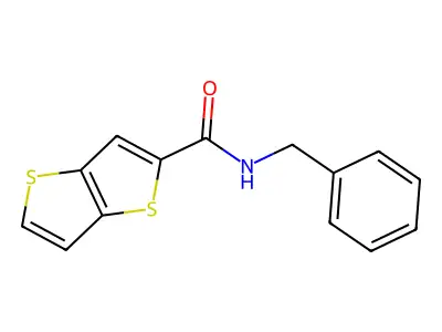 N-benzylthieno[3,2-b]thiophene-5-carboxamide structure